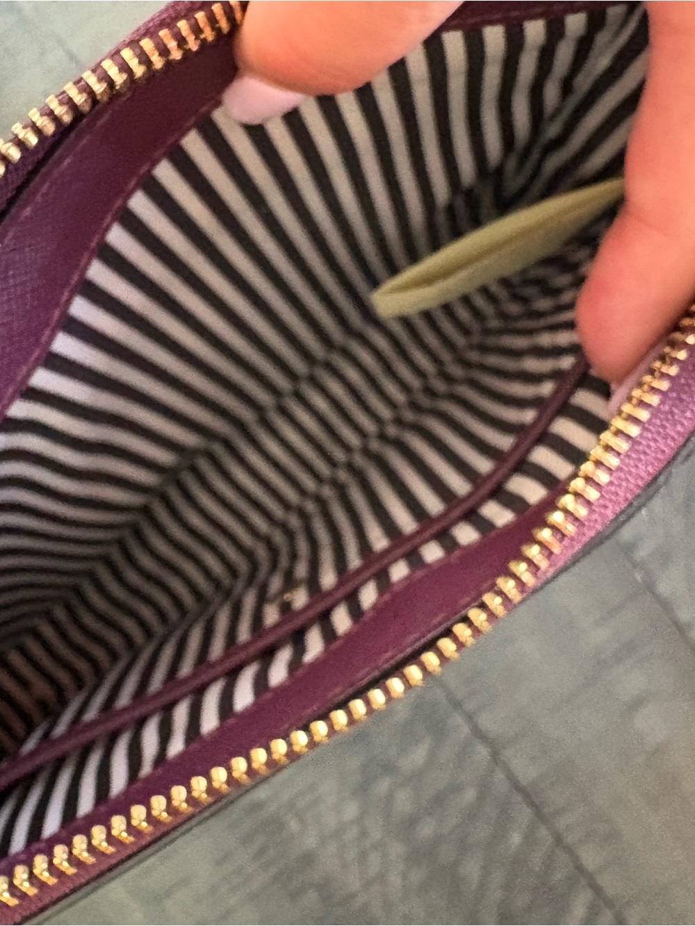 Kate Spade Plum Saffiano Crossbody with Gold Hardware - Picture 3 of 7